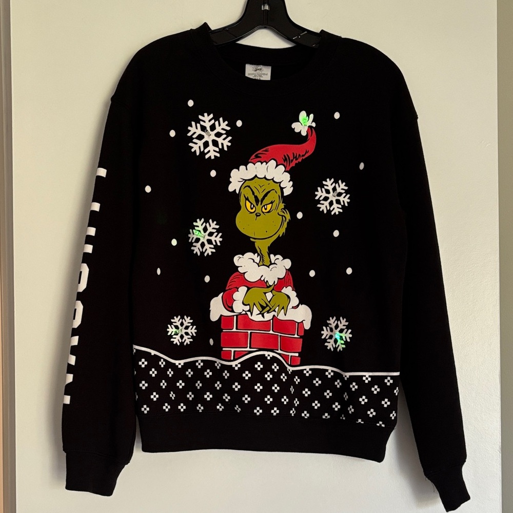 Black Grinch Light Up Sweater